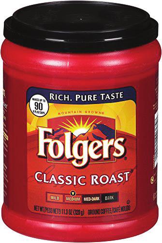 it s unmistakably Folgers Coffee.