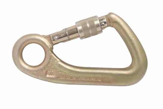 The smooth rounded internal form is very useful when rotating the carabiner through attachment eyes and the basket curves nicely to allow central hanging of the loaded component.