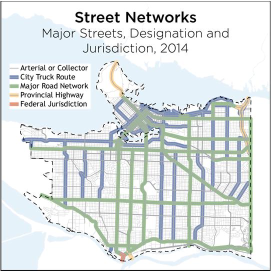 Vancouver s transit network consists of rapid, grade-separated services, such as the SkyTrain, but also a well-established grid of local services serving arterial corridors.
