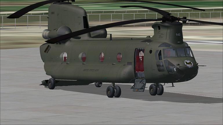 You will also see several animations on the external part of the helicopter as e.g. the wheels moving and the suspension on the wheels when touching down.