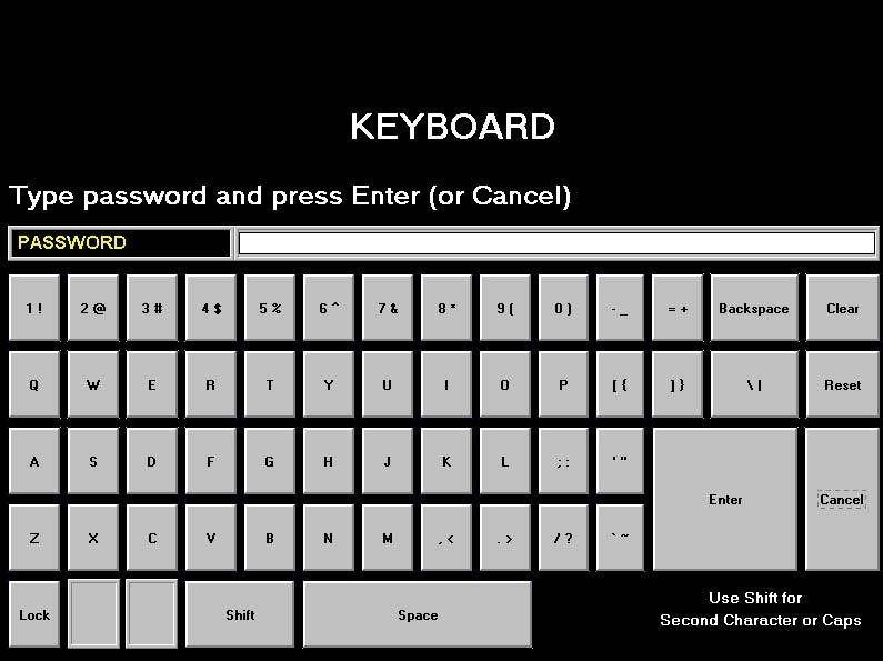 Figure 31, Keyboard The keyboard is only used to enter the password when attempting to enter or change a setpoint.