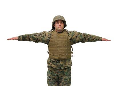 Skirmisher - Raise both arms laterally until horizontal, arms and hands