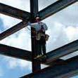 and insulation Column Climber sets a new standard: CONNECTING WELDING INSPECTING Climbing up and