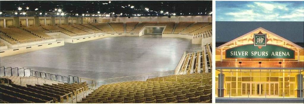 accommodates Floor capacity up to 3,500 seats stage to minimize loss of sight line Concrete floor with unlimited load capacity FACILITY Dirt installation available Two elevators Shuttered arena
