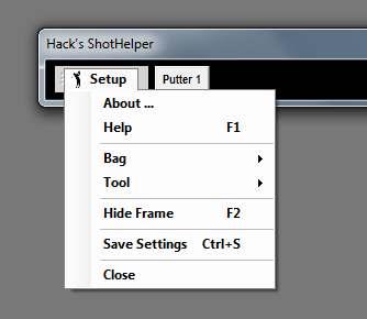 The Setup Menu All functions to customize Shot helper can be reached in the Setup menu. The main menu should be pretty much self explanatory.
