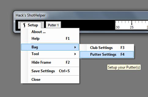 Club Settings Window This window allows you to individually configure your fairway clubs. The club name has a limit of 6 characters; the distance (in yards) is limited to three digits.