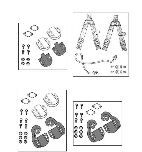 Mask attachment components (Figure 6). The following types are available: fixed bayonet receivers, mask snap adaptors, and a low profile bayonet system.