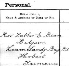 Note above, that his father, former ASC Headmaster then resided in