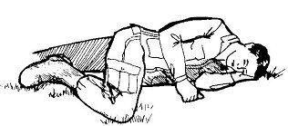 (d) If the casualty has no additional injuries, roll the casualty into the recovery position (on his side).
