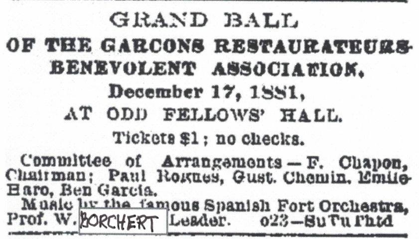 4 August 24, 1881 November 24, 1881 1882 Times Picayune - September 16, 1882 On the announcement of my benefit, to take place at West End, on Saturday next, Mr.