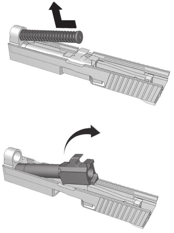 This level of disassembly is sufficient to allow a thorough cleaning after shooting. 8.2 Magazine Disassembly 1. Locate the bottom of the magazine floorplate. 2.
