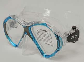 The Reef Pulse Mask is made from high density Silicone and has a unique Tempered glass shaped lens allowing an