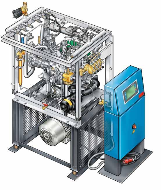 BAUER KOMPRESSOREN THE WATER-COOLED INDUSTRIAL RANGE Perfect compressor technology in detail Our product philosophy consists of developing complete unit concepts, in collaboration with our customers,