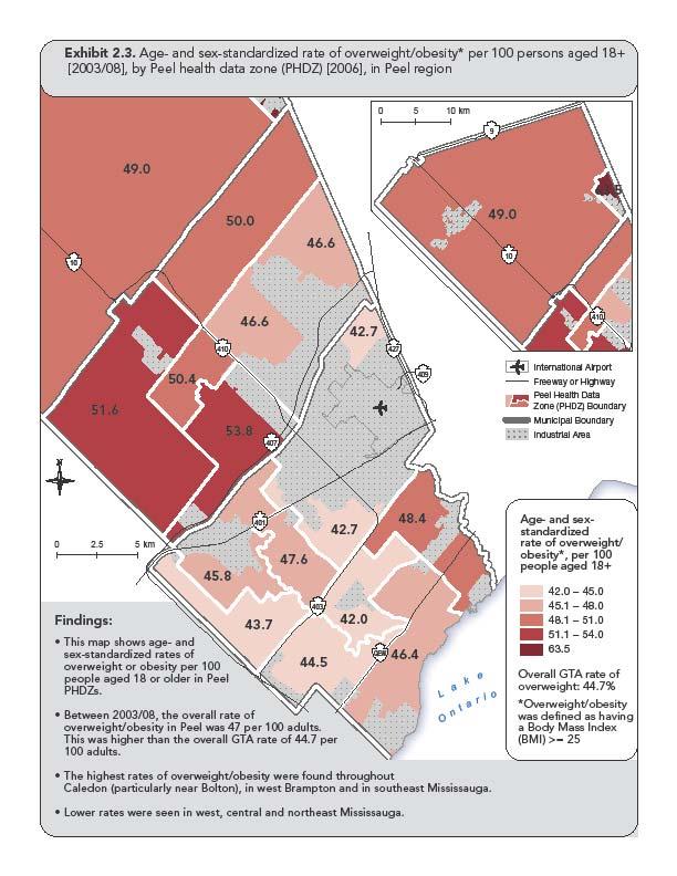 Why Does It Matter in Caledon? 49% of Caledon residents aged 18+ are overweight/obese* 63.