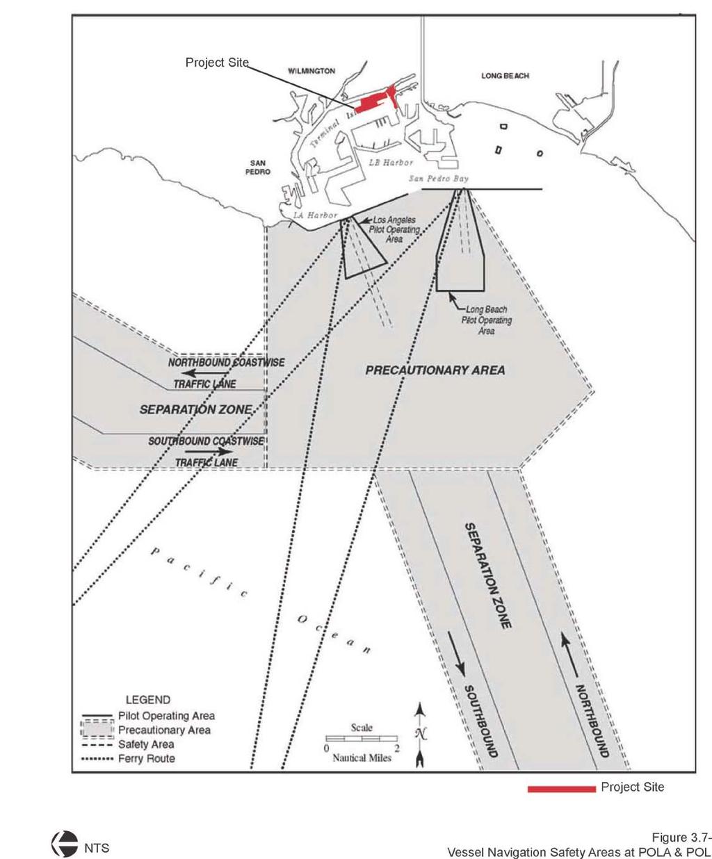 Figure 3.7-1 Vessel Navigation Safety Areas at POLA & POLB 8.5 x 11 Figure 3.