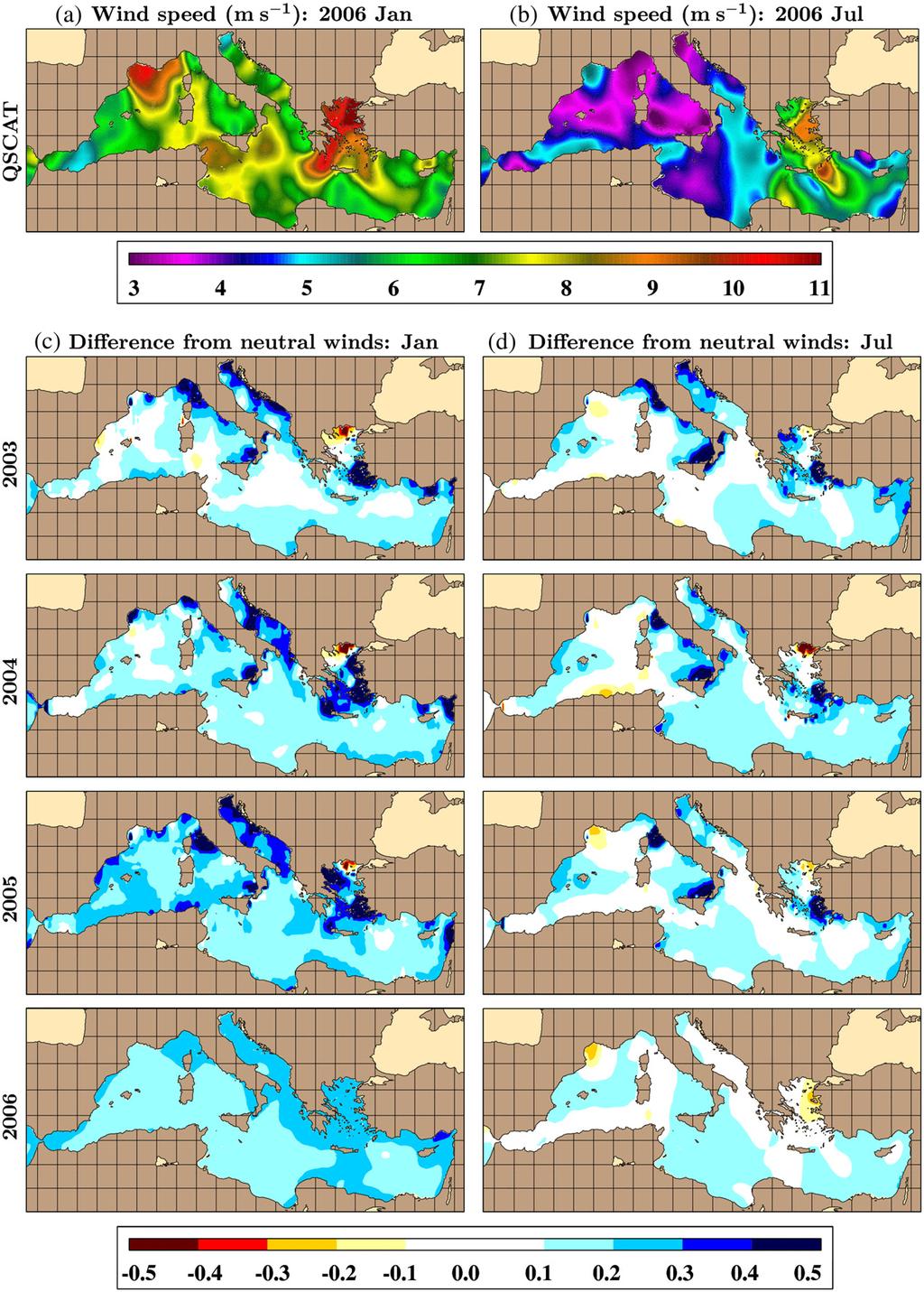 S120 A.B. Kara et al. / Journal of Marine Systems 78 (2009) S119 S131 Fig. 1. Monthly mean winds from QSCAT in 2006: (a) January and (b) July.