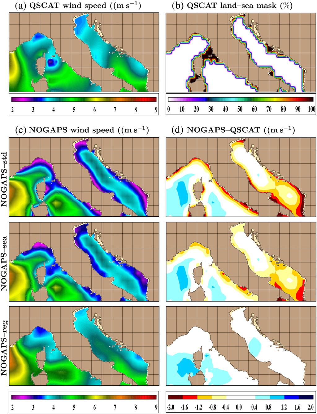 A.B. Kara et al. / Journal of Marine Systems 78 (2009) S119 S131 S127 Fig. 10. (a) Monthly mean winds from QSCAT in the region involving the Adriatic Sea in July of 2005.