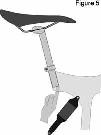 The saddle can be adjusted in three directions: 1 Up and down adjustment To check for correct saddle height (Fig.
