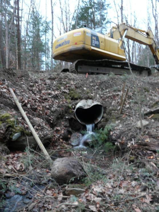 Constructing a Stream Bed: West Brook, Whately, MA Building