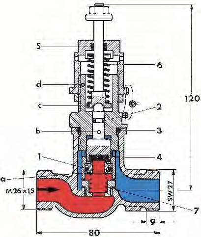 These valves maintain a constant pressure at the condenser and help to facilitate water separation from the air. The higher the pressure at the valve, the better the waterseparation.