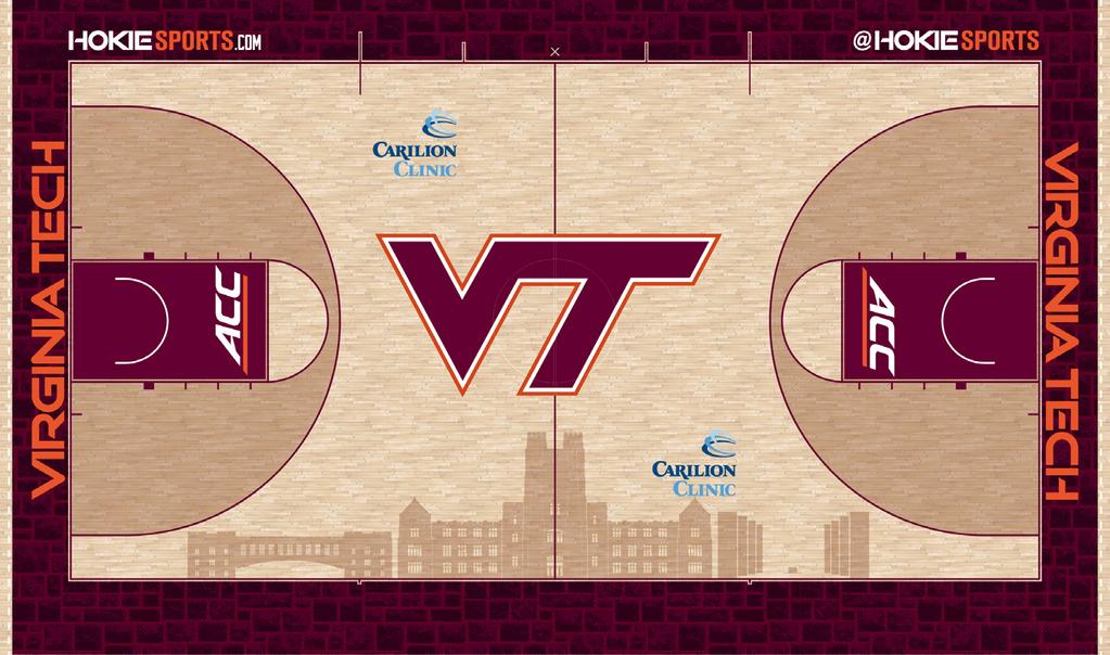 CASSELL COLISEUM A TRUE HOME COURT ADVANTAGE CARILION CLINIC COURT The court at Cassell Coliseum received a makeover during the summer months in 2017.