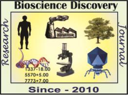 Bioscience Discovery, 8(3):301-306, July - 2017 RUT Printer and Publisher Print & Online, Open Access, Research Journal Available on http://jbsd.