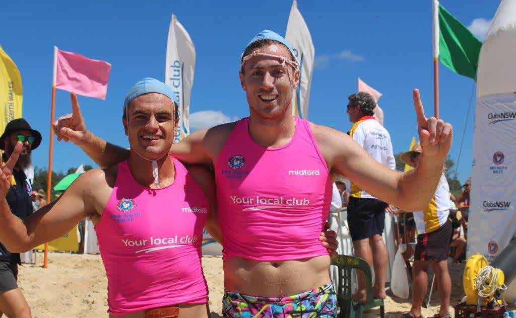 Pictures: Top: What a carnival it was for Manly board paddlers Harrison Stone