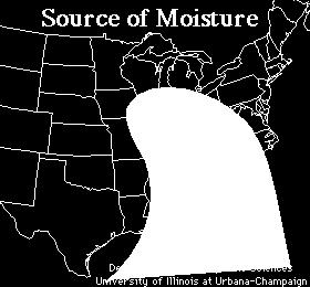 Maritime tropical air masses are moist and warm.