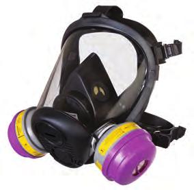 REUSABLE AIR PURIFYING RESPIRATORS RU6500 Series Full Facepiece Silicone facepiece and seal provides comfortable and secure fit Polycarbonate lens provides wide field of vision Wide viewing area