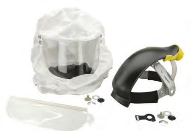 hood assembly with integrated plastic breathing tube Includes standard ratchet suspension NIOSH approved with SVA Respirator Hoses and two brands of Couplers (Schrader and OBAC).