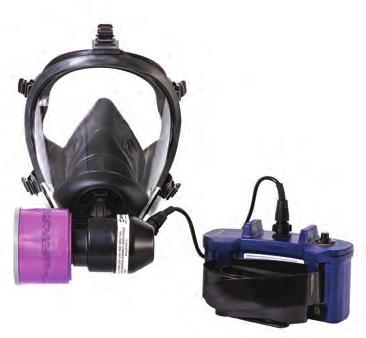 POWERED AIR PURIFYING RESPIRATORS (PAPR) PR500 Series Mask-Mounted PAPR Front mount assembly provides an alternate option for users who may prefer the comfort of not having the PAPR blower on their