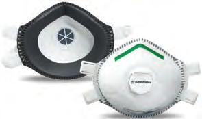 DISPOSABLE RESPIRATORS SAF-T-FIT Plus Disposable Respirators Nose clip is color-coded for visible size