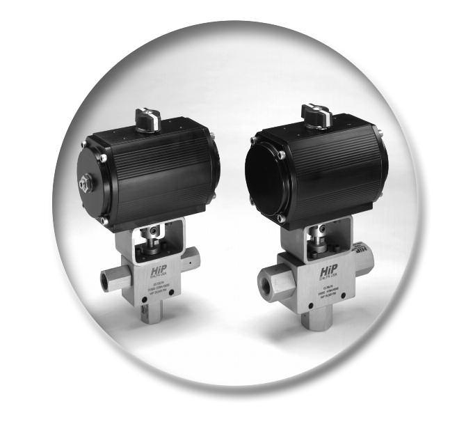 all Valve ctuators High Equipment Company offers air operated actuators to accommodate remote operation. NOTE: These air operators are only for use with two-way and three-way diverter style valves.