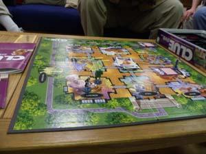 After working on the puzzle we took a break and played the DVD version of the classic board game.