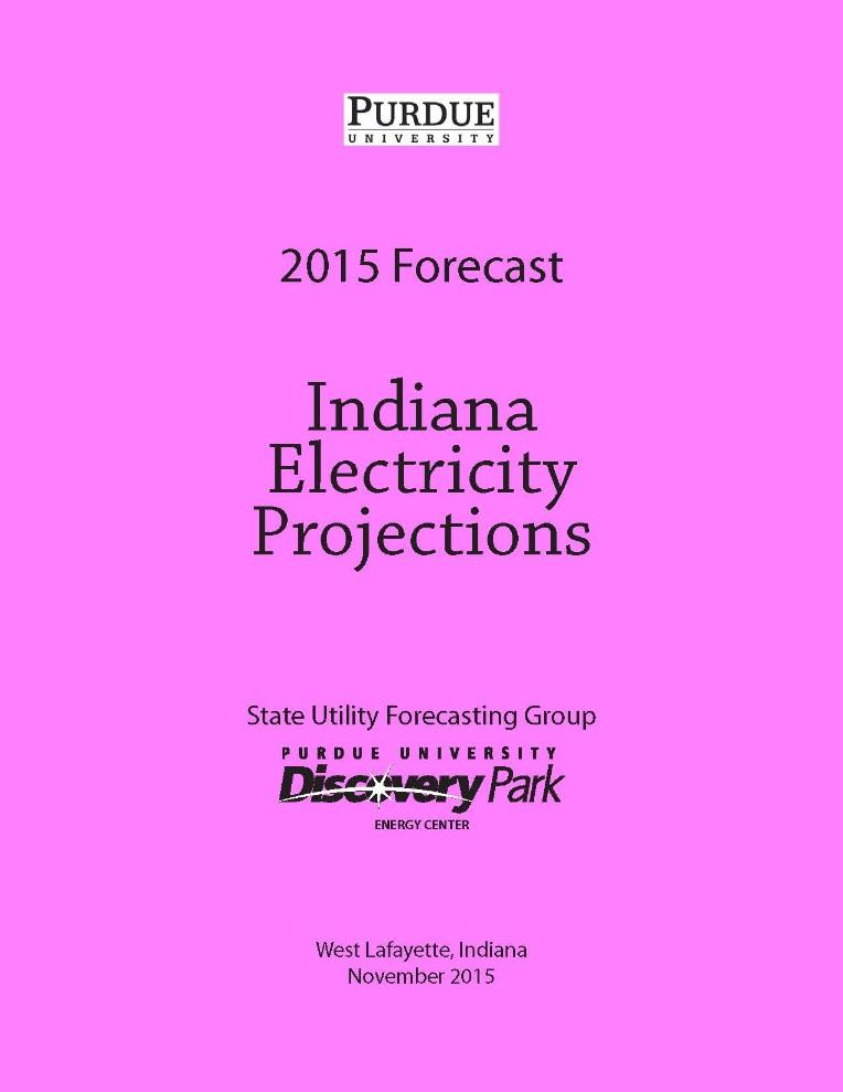 Indiana Electricity Projections: The 2015 Forecast The 2015 forecast shows little growth through 2020 and