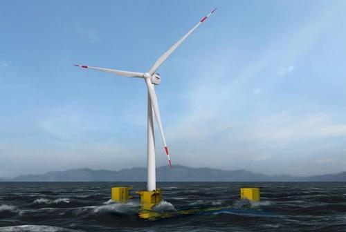offshore turbine Hub height 105 m Rotor diameter 167 m Cut in wind