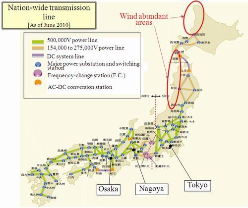 Japan s Wind Resources Onshore and Offshore Source: Japan FEPC Onshore wind potential