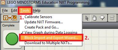 Selleks, et kasutada Vernier NXT adapterit LEGO Mindstorms NXT tarkvaraga, tuleb esmalt alla laadida ja paigaldada Vernier sensorite plokk.