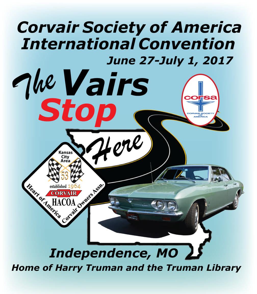 NATIONAL CONVENTION IN INDEPENDENCE, MO The schedule and event details can be found at http://www.corvair.