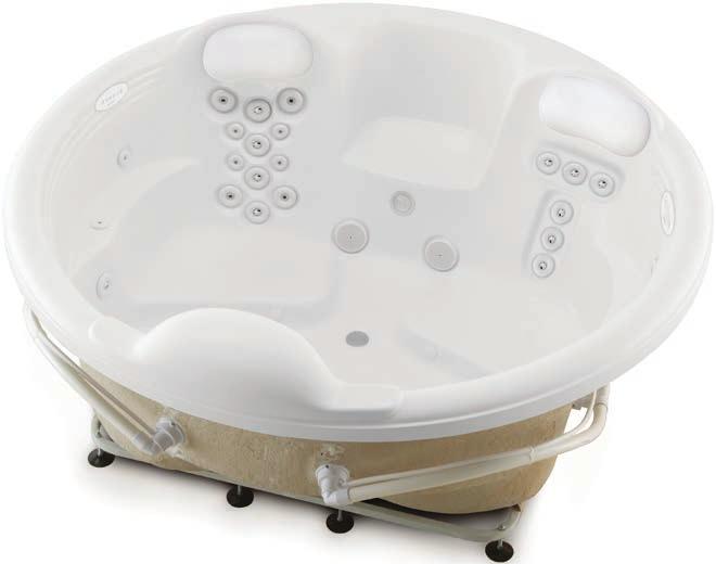 Air-Whirlpool Combination Dual bathing areas with indpendent electronic controls 24 hydrotherapy jets 12-jet heated-air shiatsu back massage system Elbow and wrist jets