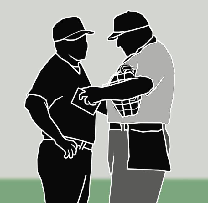 Substitutions 3-3-3 RULE CHANGE Umpires should record all substitutions on the lineup card and immediately announce any change(s) to the opposing team s head coach.