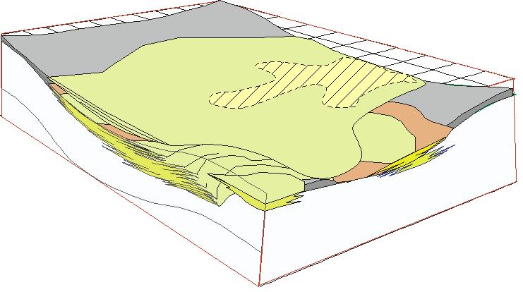 XX Reservoir sanction case geologic model thin eroded formation sheet sandstones internally homogenous