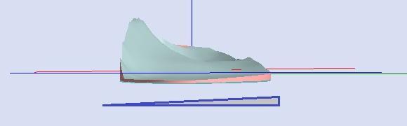 Inputting an inversion ramp figure will create a full length inversion wedge in the orthotic device, which will build up the medial aspect of the orthotic model.