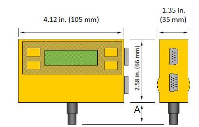 1.3 Dimensions fitting dimension A 1/8 in. NPT male - 1/2 in. tube 0.86 in. (21.8 mm) NW16KF 1.16 in. (29.5 mm) NW25KF 1.16 in. (29.5 mm) NW40KF 1.16 in. (29.5 mm) 1 1/3 in. Mini-Conflat 1.34 in. (34.