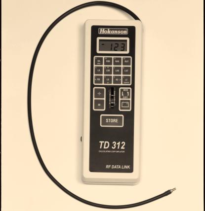 TD312 TD312 RF and Data Link The handheld TD312 is the ideal cuff inflator for making segmental blood pressure measurements.