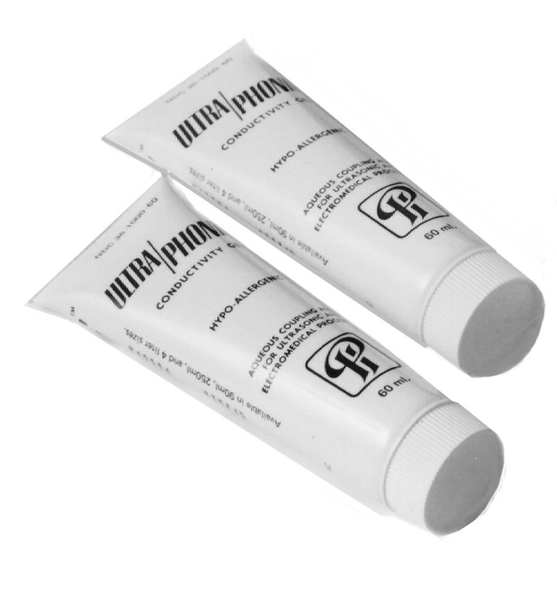 Coupling Gel GEL60: 60 gram tubes are sold in a package of 12 tubes. Coupling gel removes the air between the transducer and the patient s skin; air is a poor transmitter of sound waves.