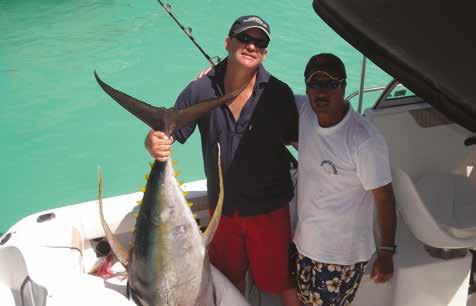 Let yourself be amazed by mother nature as you fish for Pacific Blue Marlin, Mahi Mahi, Wahoo, Yellowfin Tuna, Trevally, Jacks and Barracuda. Equipment: 21.