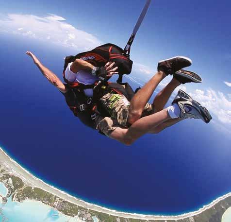 SKY DIVING / PARACHUTE Activity description: Jump from a minimum height of 10,000 feet, securely harnessed to your personal