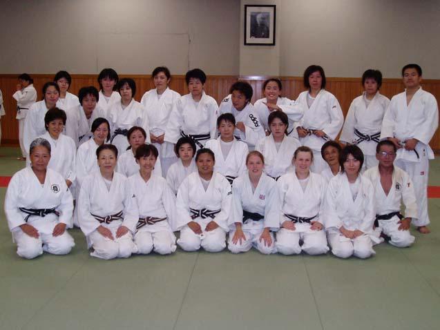 Figure 3: The students and Sensei s at the women s practice. Nagai Sensei is sat on the front row; far left. Sameshima Sensei is knelt on the far right.