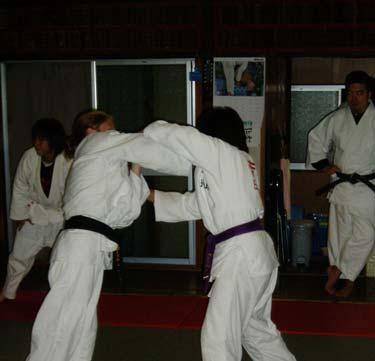 Figure 6: Randori fighting practice at Tajima dojo. This practice was really for competitive randori (we only did some short uchikomi sets at the very beginning to warm up).
